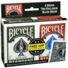 Bicycle Playing Cards Standard - 4 Decks: Two Exclusive Black Decks -Entertainment Game Store 073854338087