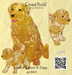 Crystal Puzzle - Golden Retriver & Puppy