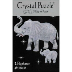 3D Crystal Puzzle - 2 Elephants