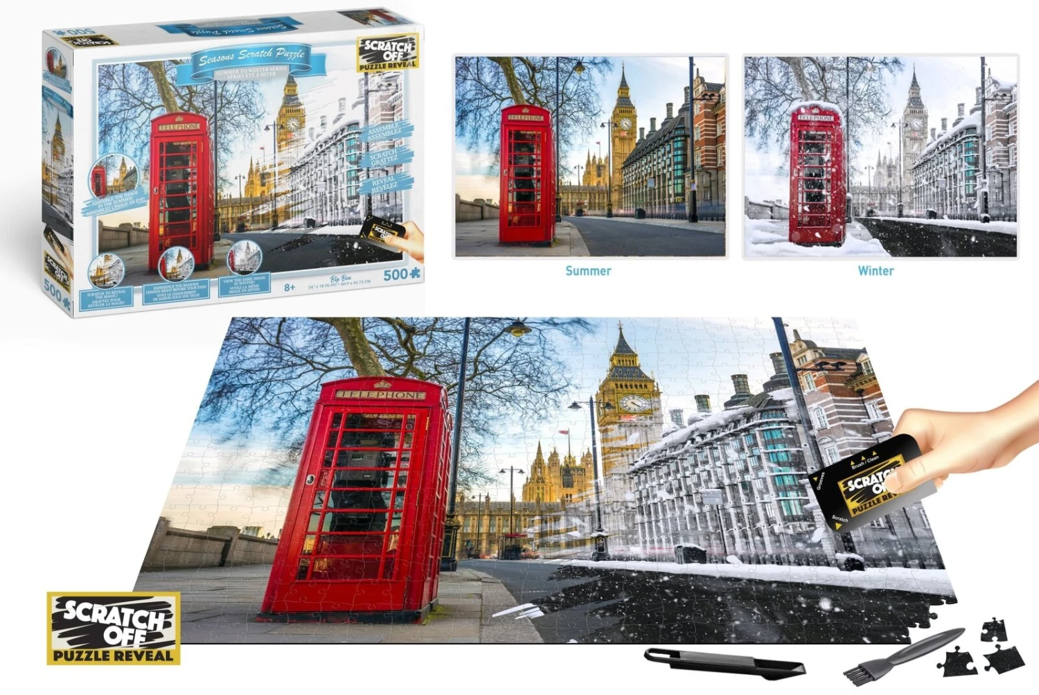 Scratch Off Seasons London Big Ben Jigsaw Puzzle 6 Scratch Off Seasons London Big Ben Jigsaw Puzzle - Image 4