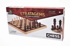 Stratagems Folding Wooden Chess Set 15"