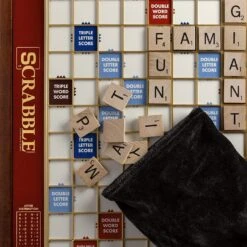 Scrabble Giant Deluxe Edition With Rotating Wooden Board -Entertainment Game Store GIANTSCRABBLE 3
