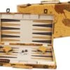 Backgammon World Map Leatherette 15" -Entertainment Game Store K1020