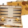 Backgammon World Map Leatherette 18" -Entertainment Game Store K1025