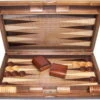Dal Rossi Italy Backgammon Walnut Burl 15" -Entertainment Game Store K1204DR