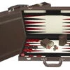 Dal Rossi Italy Backgammon Burgundy PU Leather 18" -Entertainment Game Store K1208DR