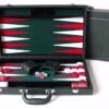 Dal Rossi Italy Green Backgammon Set 18" PU Leather -Entertainment Game Store K1210DR