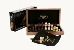 Dal Rossi Chess Set Walnut Inlaid 12" -Entertainment Game Store L2010DR 1
