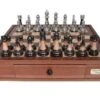 Dal Rossi Italy Staunton Metal/Marble Finish Chess Set With Drawers 16" -Entertainment Game Store L2026DR