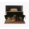 Dal Rossi Chess Set Folding Walnut, Inlaid, 18"