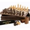 Dal Rossi Chess /Checkers / Backgammon, Walnut, Flip Top Board, 14" -Entertainment Game Store L2051EA