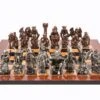 Dal Rossi Hobbit Pewter Chess Pieces On Mosaic 20" Box -Entertainment Game Store L2239DRMB