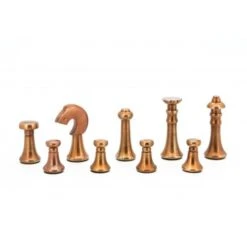 Dal Rossi Italy Chess Set Walnut Finish 16″ With Two Drawers, With Metal Copper And Silver 80mm Chessmen -Entertainment Game Store L44162DR 2