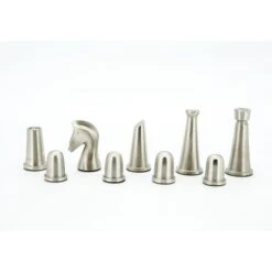 Dal Rossi Italy Chess Set Walnut Finish 16″ With Two Drawers, With Metal Dark Titanium And Silver Chessmen 85mm -Entertainment Game Store L44163DR 2