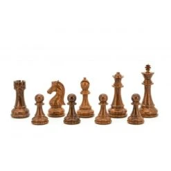 Dal Rossi Italy Walnut Chess Set 20 Brown And Box Wood Grain Finish 110mm Chess Pieces -Entertainment Game Store L9920DR 2