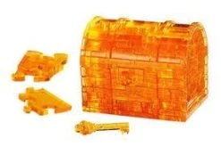 3D Crystal Puzzle - Golden Treasure Chest