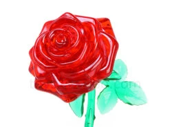 3D Crystal Puzzle - Rose - Red
