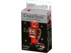 3D Crystal Puzzle - Red Tin Robot