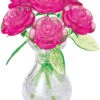 3D Crystal Puzzle - 6 Pink Roses -Entertainment Game Store MAG90252