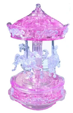 3D Crystal Puzzle - Pink Carousel