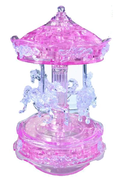 3D Crystal Puzzle - Pink Carousel 3 3D Crystal Puzzle - Pink Carousel