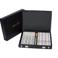 Mahjong Black Vinyl Case 32cm With Sticks